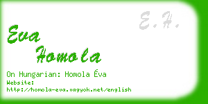 eva homola business card